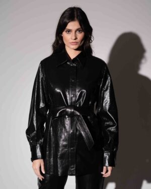 Camisa Nora preto shine