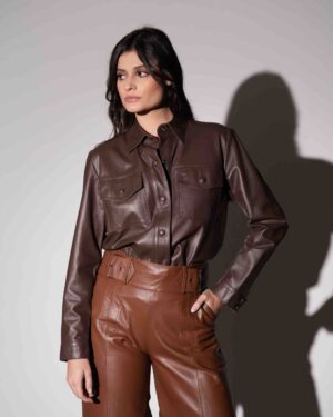 Camisa 2 Pockets Café