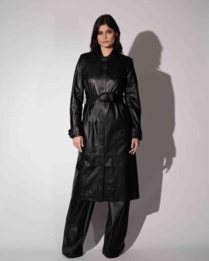 Trench Coat Bia preto