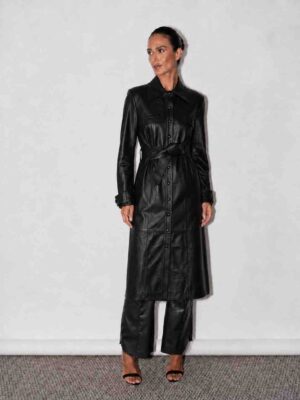 Trench Coat Bia preto