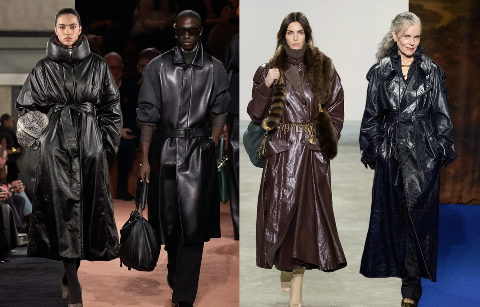 trench coat de couro feminino look inverno elegante