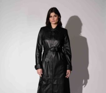 semana de moda em Paris looks com couro inverno 2026